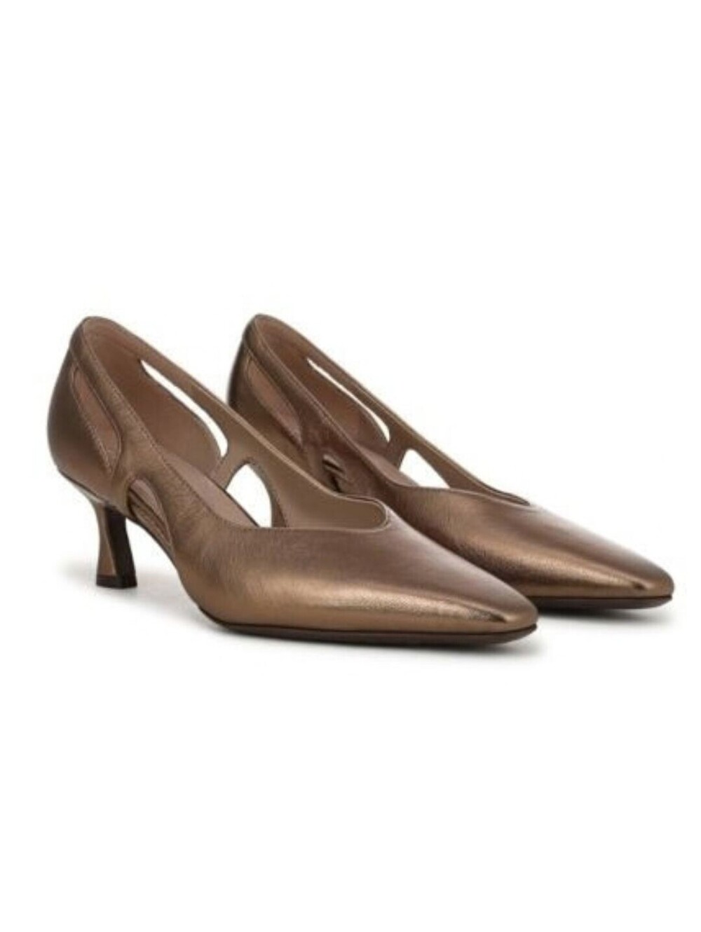145$ Naturalizer Gracie Slip On Pump Old Gold Leather Women's Size 8.5 US